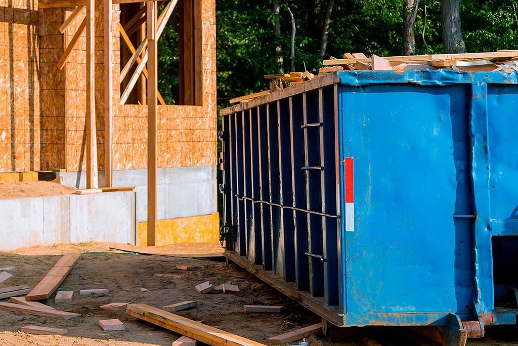 old and used construction material in the new building construction work